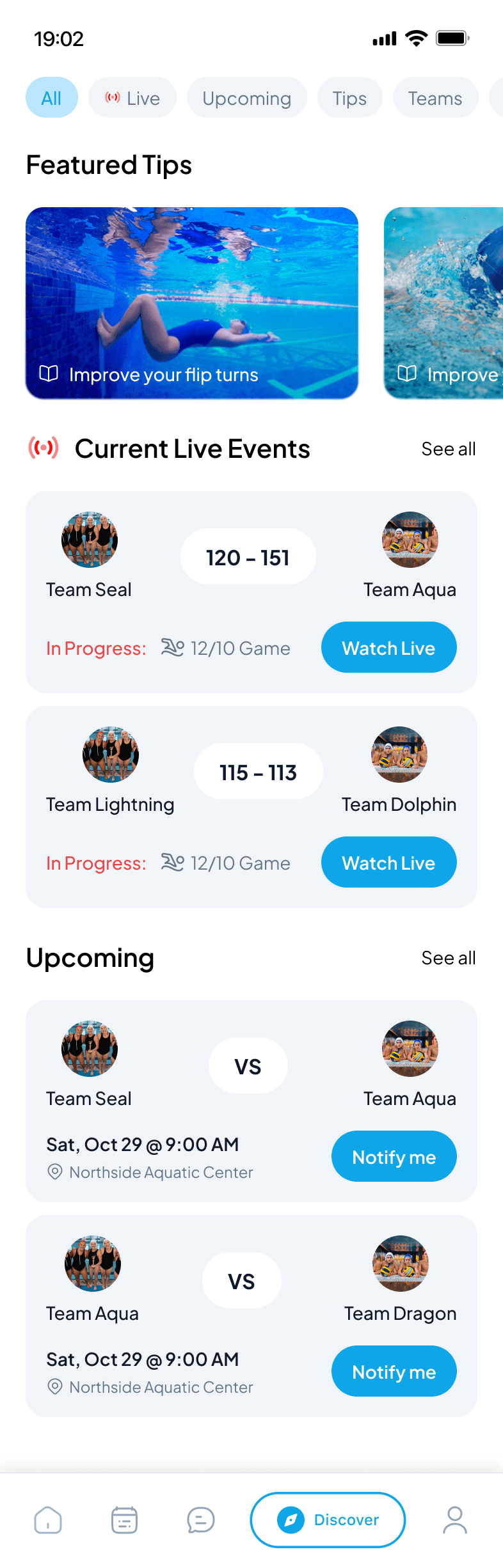 Gauge app — discover live and upcoming events